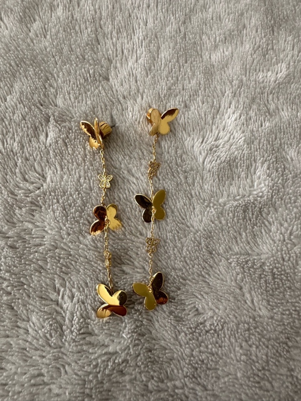 kate spade Gold Butterfly Link Drop Earrings